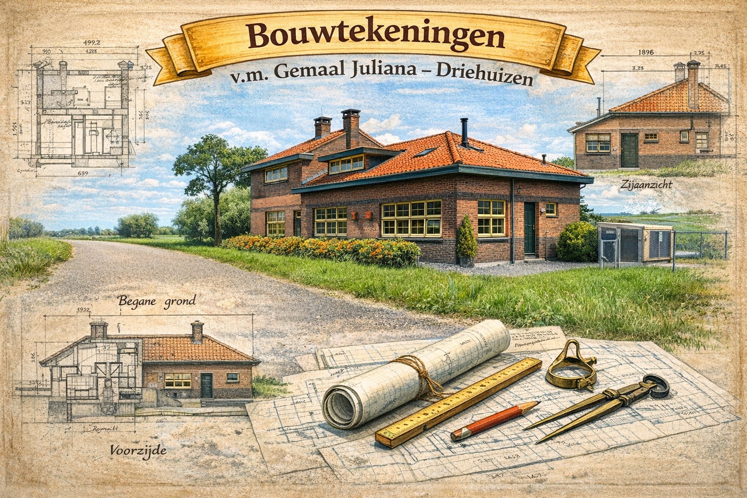 Bouwtekeningen v.m. Gemaal Juliana